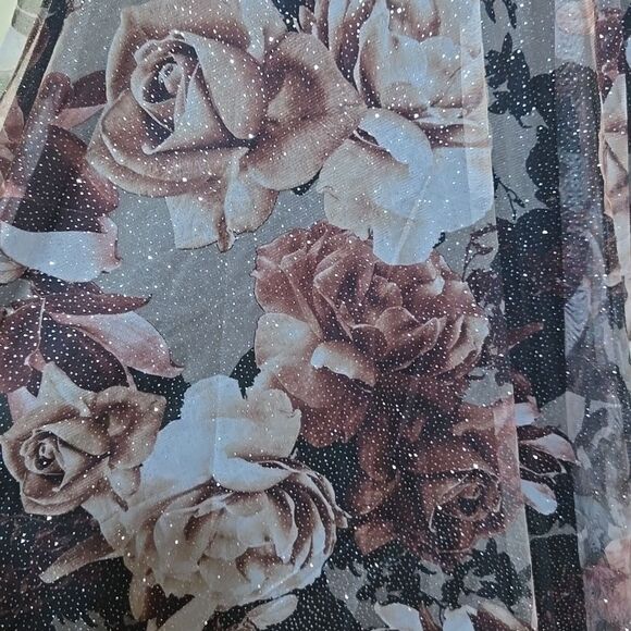 Lovely Grace Y2K Babydoll Maxi Dress XL Forest Fairy Whimsigoth Mesh Glitter - Picture 11 of 16